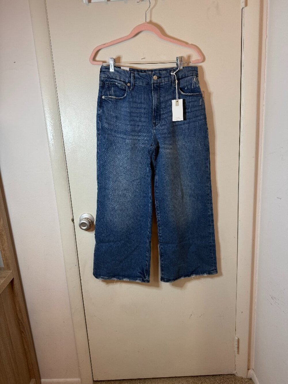 Good American Palazzo Crop Jeans